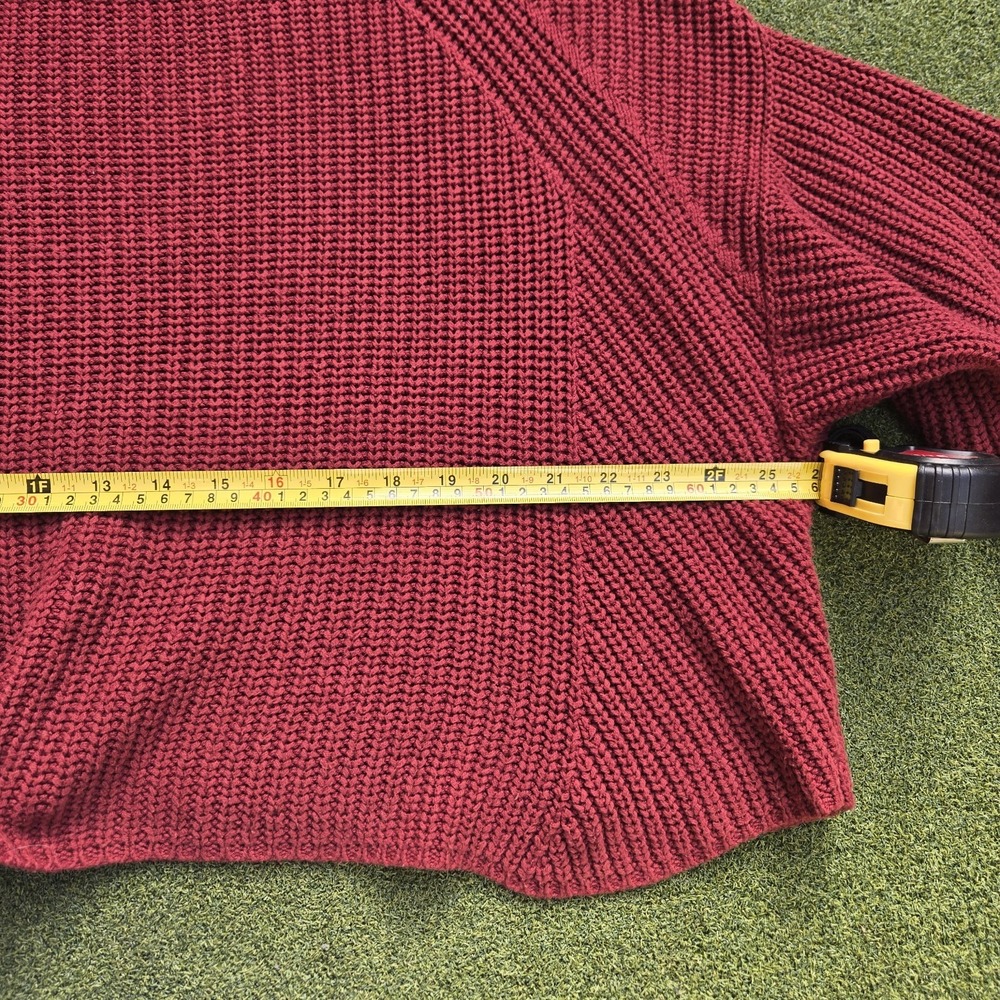 Free People Sweater Women's XS Burgundy Boxy Loose Fit - Picture 6 of 6